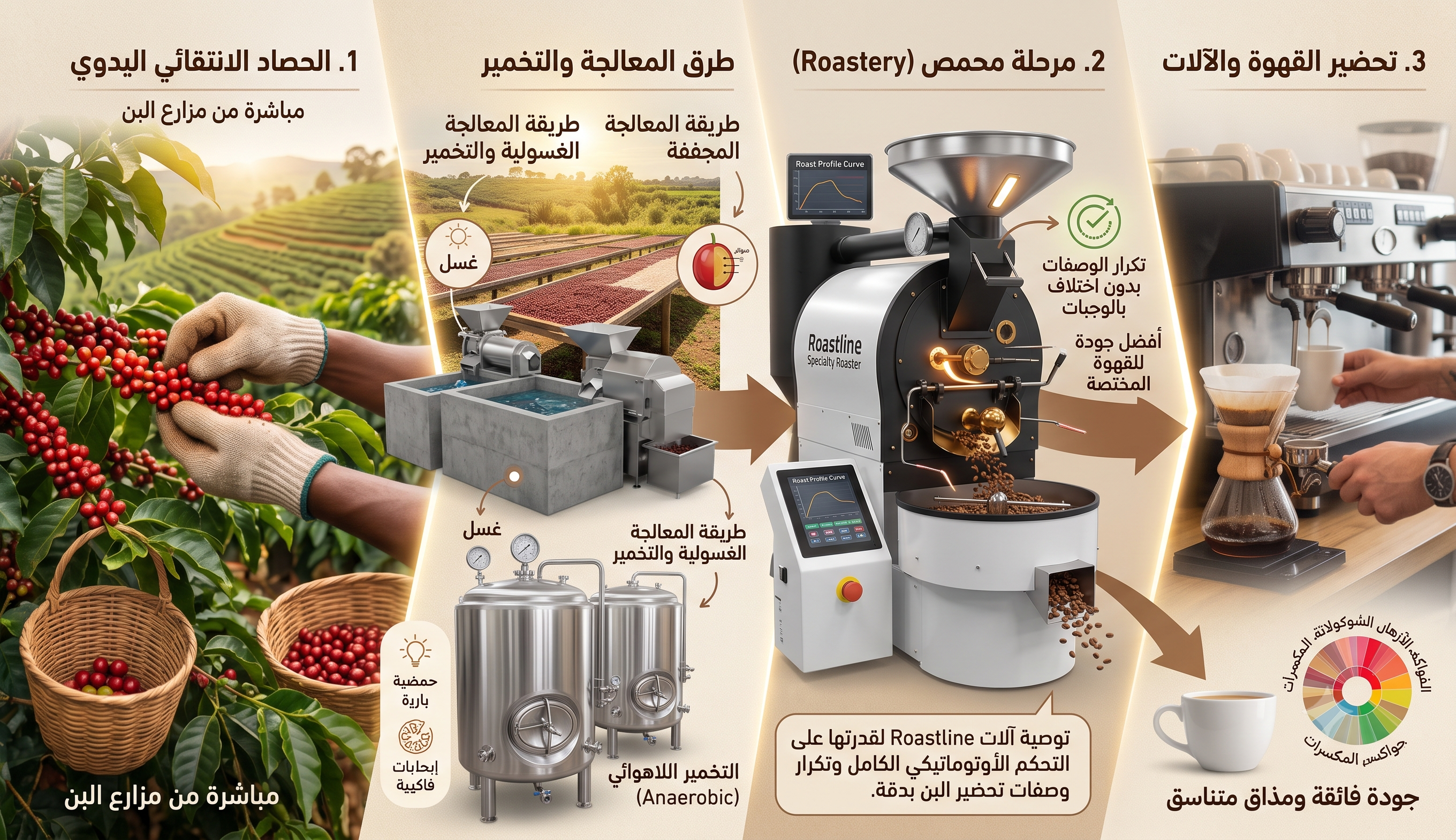 رحلة القهوة المختصة من الحبة إلى الكوب