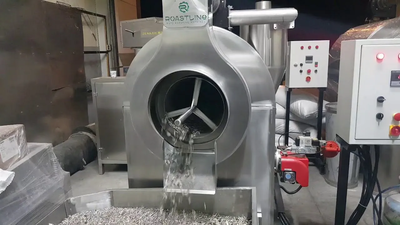 Nuts and seeds roasting machine with 15-20 kg capacity